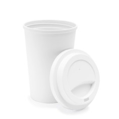 Vaso biodegradable reutilizable de PLA con tapa publicidad 2