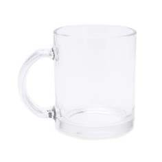 Taza de cristal con capacidad de 340ml, especial para sublimación. Crea una taza con estilo único.