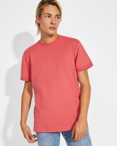 Camiseta gruesa de hombre en manga corta de algodón.