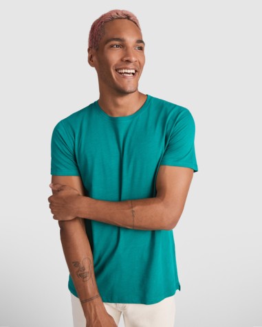 Camiseta de manga corta, en tejido vigoré inclinado