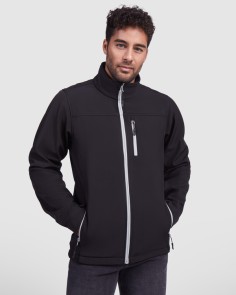 Softshell compuesto por 2 capas, con cremallera invertida efecto sellado